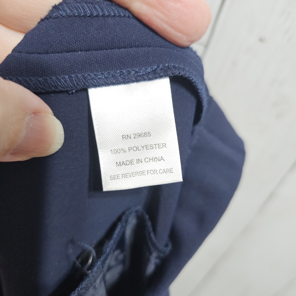 Pendleton Solid Blue High Rise Polyester Trouser … - image 6